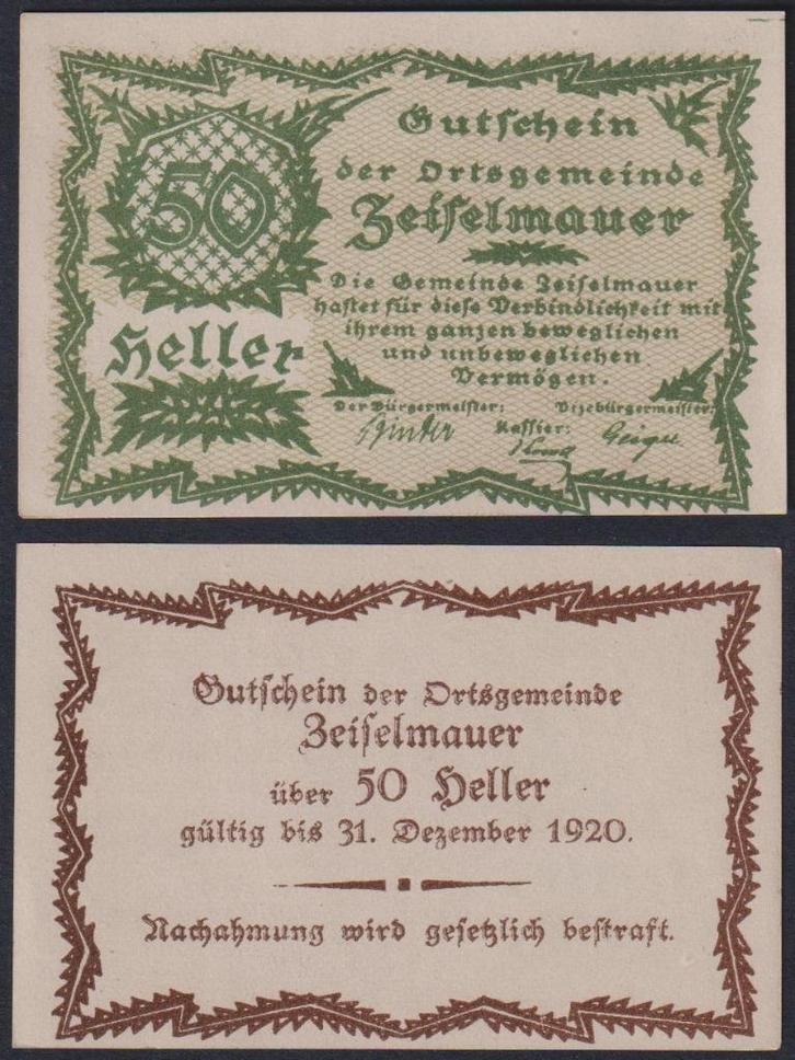 Noodgeld Oostenrijk, Postzegels en Munten, Munten en Bankbiljetten | Verzamelingen, Bankbiljetten, Ophalen of Verzenden
