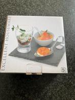 6 aperitiefsetjes bestaande uit drie delen, Ophalen of Verzenden, Zo goed als nieuw