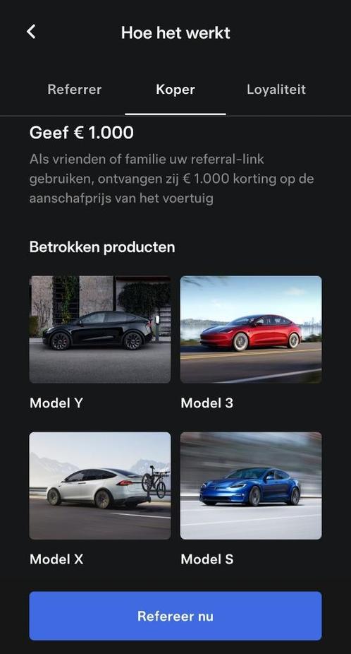 Tesla kortingscode van €1000, Autos, Tesla, Particulier, Model Y, Électrique, Enlèvement