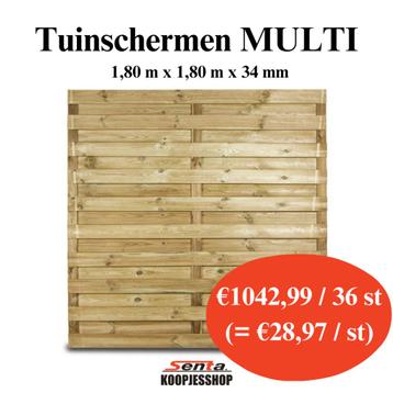 Nieuwe houten tuinschermen in diverse designs disponible aux enchères