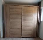 Kleerkast eiken fineer met 2 schuifddeuren, Ophalen, 200 cm of meer, Modern, tijdloos, Met hangruimte