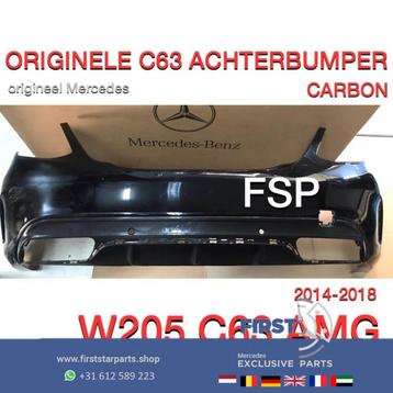 W205 C63 AMG ACHTERBUMPER + CARBON DIFFUSER origineel Merced