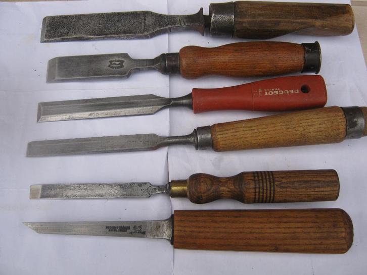 OUD GEREEDSCHAP HOUTEN BEITELS, Antiek en Kunst, Antiek | Gereedschap en Instrumenten, Ophalen of Verzenden