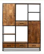 Mangohouten wandmeubel 160x200x45, Ophalen, Zo goed als nieuw