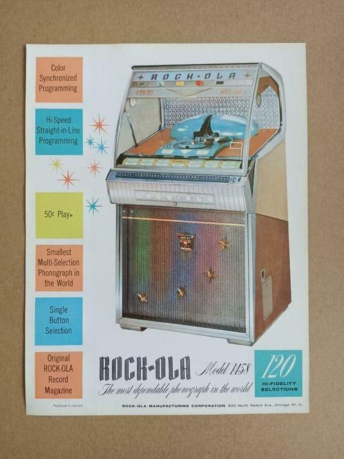 Flyer: Rock-ola 1458 (1958) jukebox, Collections, Machines | Jukebox, Enlèvement