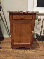 Vol eiken kastje met marmeren blad perfecte staat, Ophalen