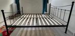 Cadre de lit en métal - IKEA., 160 cm, Gebruikt, Metaal, Zwart