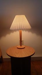 Jaren 70 lamp met geplisseerd lampenkap, Ophalen of Verzenden, Zo goed als nieuw