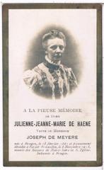 Mémoire. De Haene Julienne. ° Bruges 1861 † Bruxelles 1913, Collections, Images pieuses & Faire-part, Enlèvement ou Envoi, Image pieuse