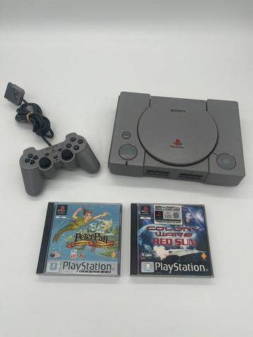 Sony PlayStation 1 Console PS1 + 2 Games Bundle Lot  beschikbaar voor biedingen