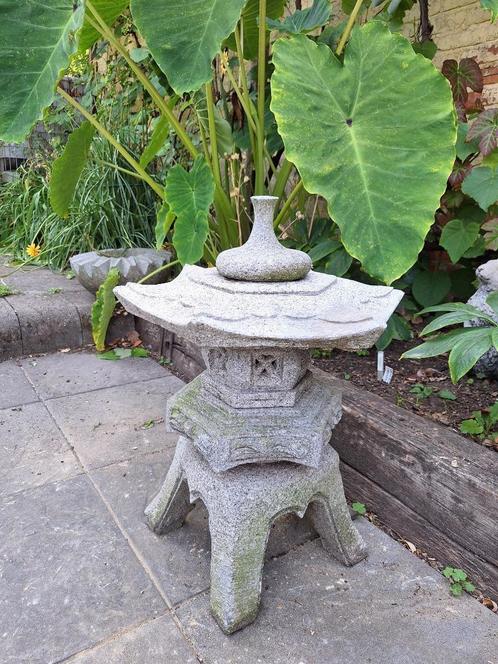 pagode graniet handgekapt, Tuin en Terras, Buitenverlichting, Gebruikt, Overige materialen, Ophalen