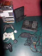 Playstation 2 console + spellen, Games en Spelcomputers, Ophalen, Gebruikt, Zwart, Met games