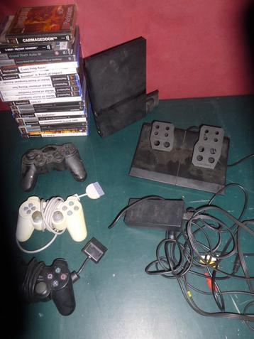 Playstation 2 console + spellen beschikbaar voor biedingen
