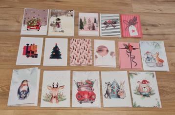 16 x nieuwe kerstkaart + bijpassende enveloppe  beschikbaar voor biedingen