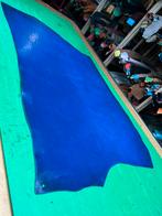 Koning blauw tuigleer 3 mm dikte soepel nr2, Hobby en Vrije tijd, Stoffen en Lappen, Ophalen of Verzenden, Blauw