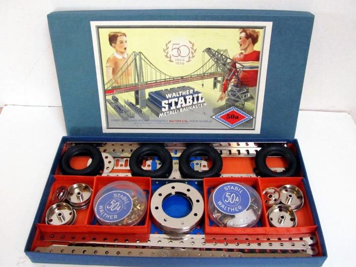Walter's Stabil Metall-Baukasten 50a (1906-1956) Meccano, Hobby en Vrije tijd, Modelbouw | Overige, Nieuw, Ophalen of Verzenden