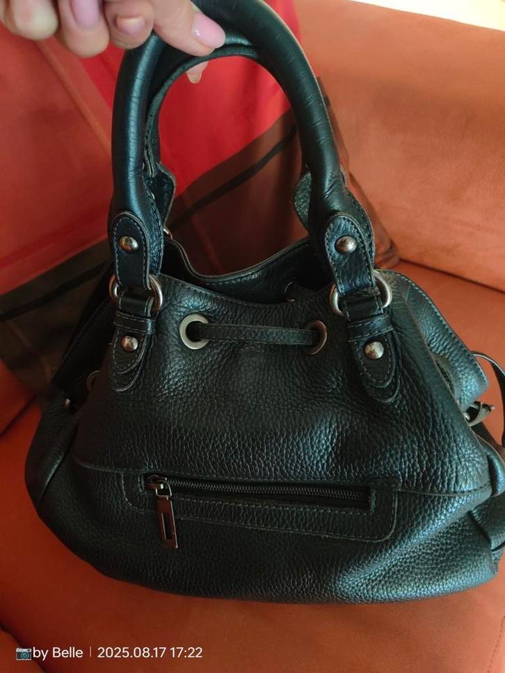 Yves Renaud lederen handtas, Handtassen en Accessoires, Tassen | Damestassen, Gebruikt, Handtas, Ophalen