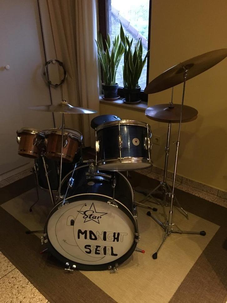 Vintage drumstel merk "Star", Muziek en Instrumenten, Drumstellen en Slagwerk, Gebruikt, Overige merken, Ophalen