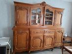 Buffetkast in eik 220 br, h 200, d 48, hoogte onderkast91h, Ophalen