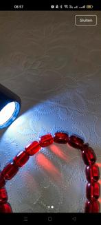 Tesbih 10mm/8mm met 4-delige Stalen  – Rood Sıkma Kehribar, Enlèvement ou Envoi, Rouge