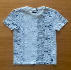 T-shirt blanc avec imprimé bleu IKKS - 8 ans - 7€, Kinderen en Baby's, Jongen, Zo goed als nieuw, IKKS