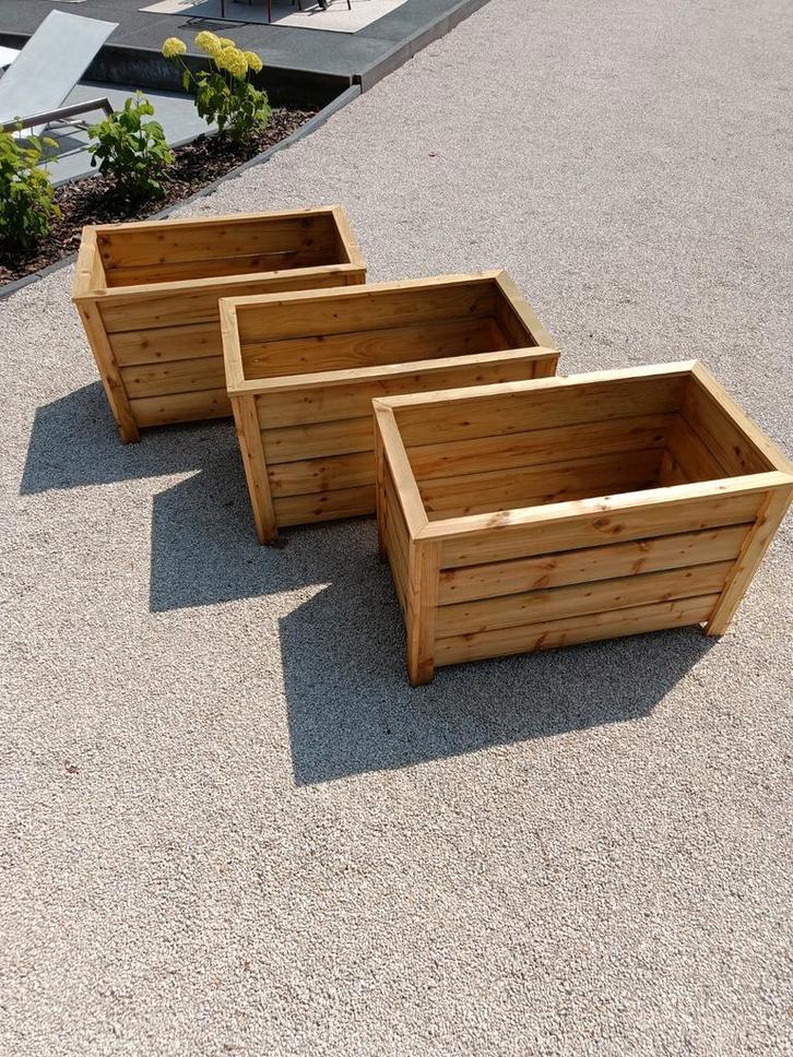 Houten bloembakken, Tuin en Terras, Bloembakken en Plantenbakken, Nieuw, Ophalen