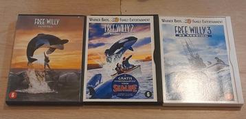 Dvd's Free Willy 1, 2 en 3  beschikbaar voor biedingen