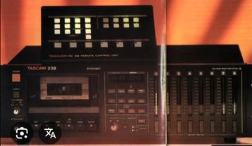 Tascam 238 8sp taperecorder, rc88 remote, amp simulator, etc beschikbaar voor biedingen