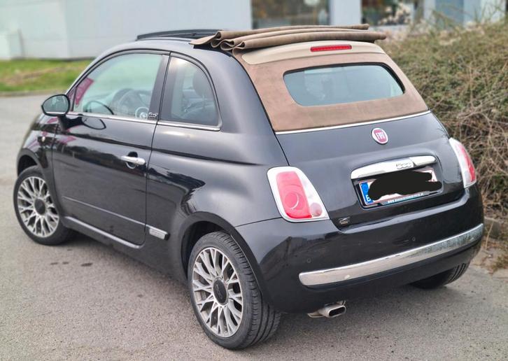 Fiat 500 cabrio 12ess an2014 cuir rouge 170mkm 4700€, Auto's, Fiat, Particulier, 500C, Benzine, Euro 5, Cabriolet, 3 deurs, Handgeschakeld