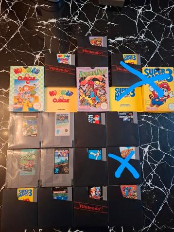 15 Nintendo Nes-spellen! 2 in een doos... beschikbaar voor biedingen
