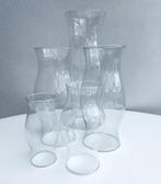 Vintage windlichten - Grote glazen cilinders zonder bodem, Ophalen of Verzenden