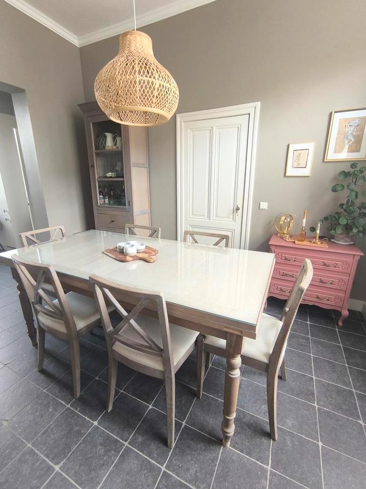 Eetkamer in vol eik, Huis en Inrichting, Complete eetkamers, Gebruikt, Ophalen