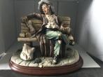 Capodimonte vagabond avec chaton, beaucoup de détails, Antiquités & Art, Enlèvement ou Envoi