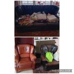 Sièges 3 places et 2 sièges simples en cuir véritable, Enlèvement