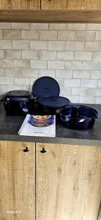Tupperware microcook set, Ophalen of Verzenden, Gebruikt, Blauw, Bak of Kom