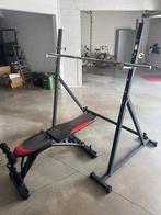 Fitness rack voor squat, benchpress,..Alsook extra gewichten, Sport en Fitness, Fitnessmaterialen, Ophalen, Zo goed als nieuw