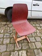 retro vintage stoel fineer hout 1960's schoolstoel, Huis en Inrichting, Gebruikt, Hout, Ophalen