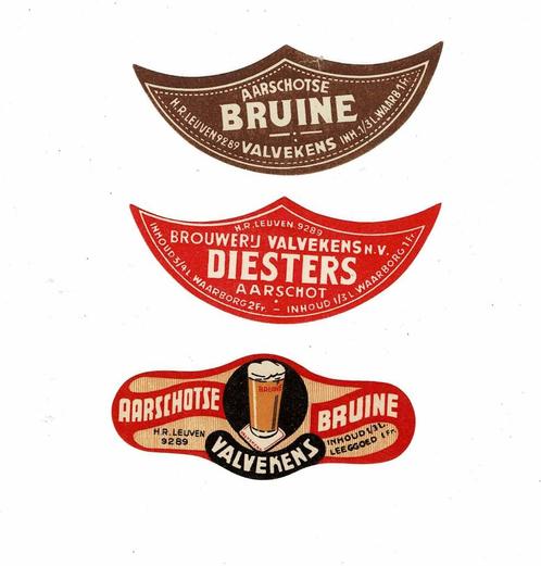 Oude bieretiketten van "VALVEKENS", Verzamelen, Biermerken, Nieuw, Overige typen, Overige merken, Verzenden