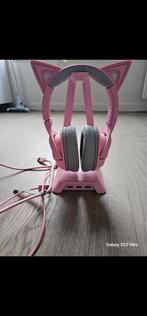 Razer kitty headset met staander bij., Computers en Software, Headsets, Ophalen, Zo goed als nieuw