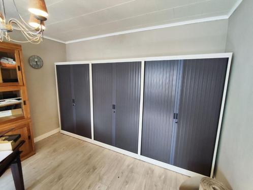 Metalen kast met gordijnen en modulaire planken, Huis en Inrichting, Woonaccessoires | Etagères, Zo goed als nieuw, Ophalen