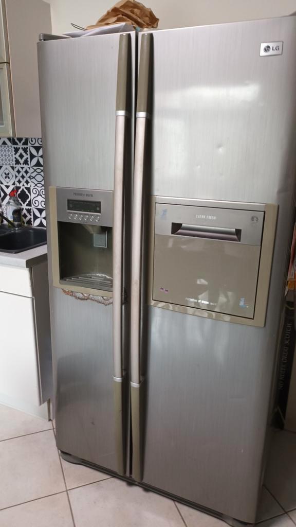 FRIGO AMÉRICAIN, Electroménager, Réfrigérateurs & Frigos, Utilisé, Avec congélateur séparé, 200 litres ou plus, Enlèvement