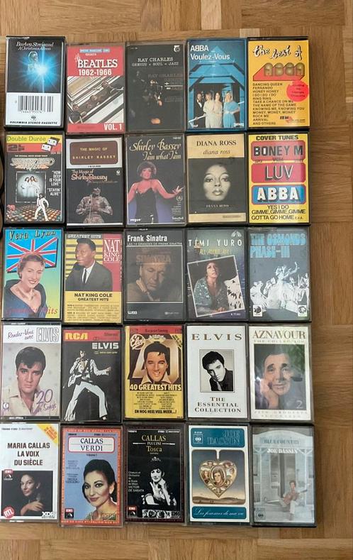 Cassettebandjes 70 stuks + speler met draagtas Sanyo + extra, Cd's en Dvd's, Cassettebandjes, Zo goed als nieuw, Origineel, Ophalen of Verzenden