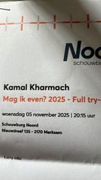2 inkomkaarten Kamal Kharmach, Twee personen, November