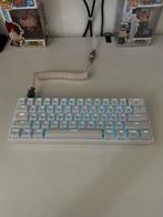 GK61 Yellow Switches + Witte Custom Coilcable | Topstaat, Gaming toetsenbord, Nieuw, Ophalen of Verzenden, Qwerty
