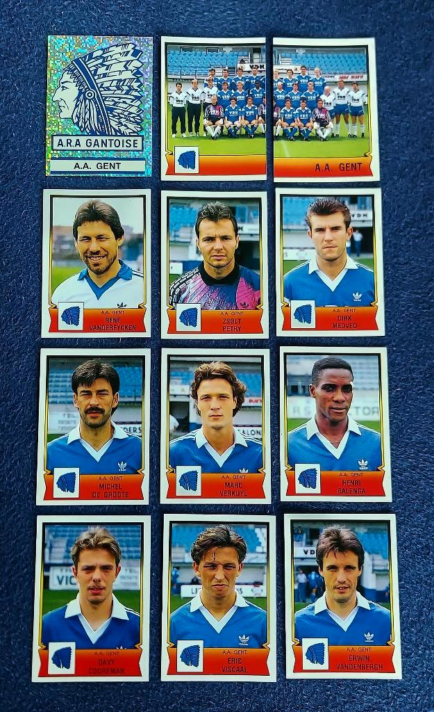 12 versch. Panini stickers voetbal  ' FB 1992 - AA Gent ', Hobby en Vrije tijd, Stickers en Plaatjes, Nieuw, Meerdere stickers
