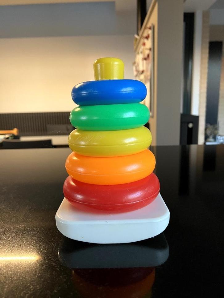Vintage Fisher-Price Ringenpiramide, Kinderen en Baby's, Speelgoed | Fisher-Price, Gebruikt, Speelset, Ophalen of Verzenden
