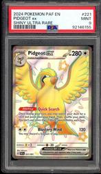 Pidgeot ex PSA 9 - 221/91 - Scarlet & Violet - Paldean Fates, Verzenden, Zo goed als nieuw, Losse kaart