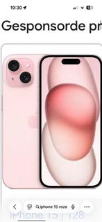 Iphone 15 roze 128 gb GLOEDNIEUW, Télécoms, Enlèvement, Rose, 128 GB, IPhone 15