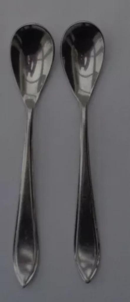 SOLA GZ 430 PUNTFILET 2x theelepel 11cm set Teaspoon Spoon L, Huis en Inrichting, Keuken | Bestek, Zo goed als nieuw, Verzenden