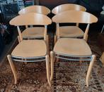 Vier Hutten keukenstoelen / eetkamerstoelen, Huis en Inrichting, Stoelen, Ophalen, Zo goed als nieuw, Vier
